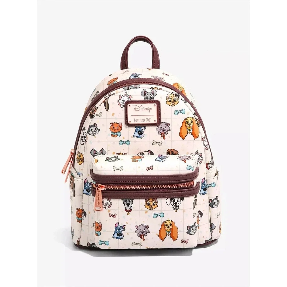Loungefly Disney Pets Cats and Dogs All Over Checkered Mini Backpack Exclusive